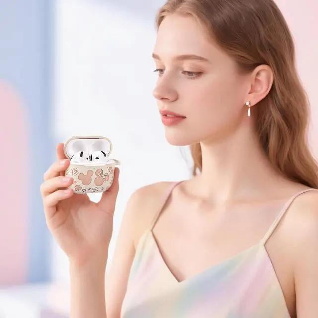 Alt view image 6 of 6 - (with Cute Keychain) Compatible with Apple Airpods 4 Case 2024 Women