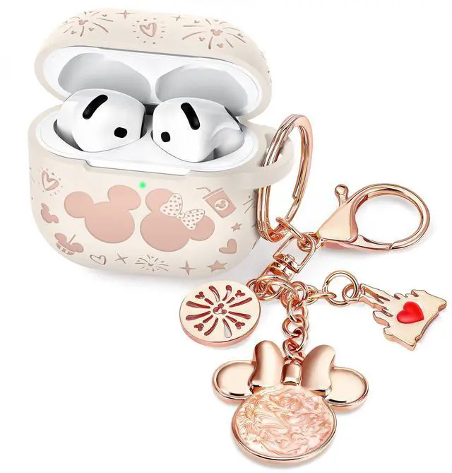 Main image of (with Cute Keychain) Compatible with Apple Airpods 4 Case 2024 Women