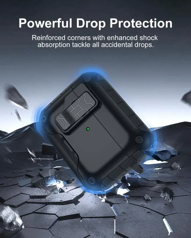 Alt view image 2 of 7 - for AirPod Pro 2nd/1st Case with Secure Lock Compatible with Magsafe