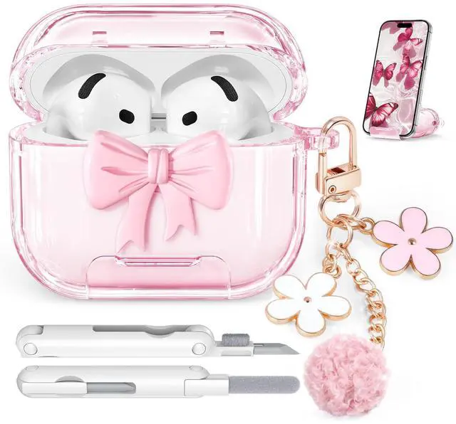 Main image of for AirPods 4 Case Cover 2024-Clear Pink