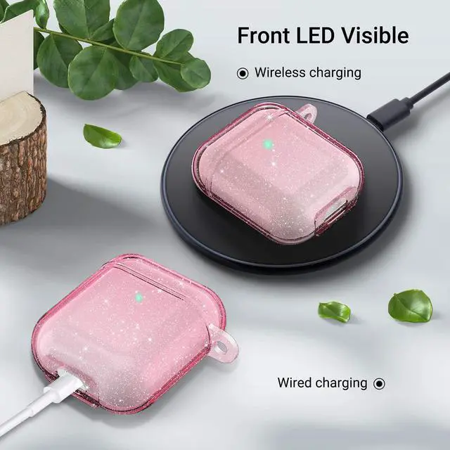 Alt view image 4 of 7 - Compatible with AirPods Case Cover, Pink Glitter