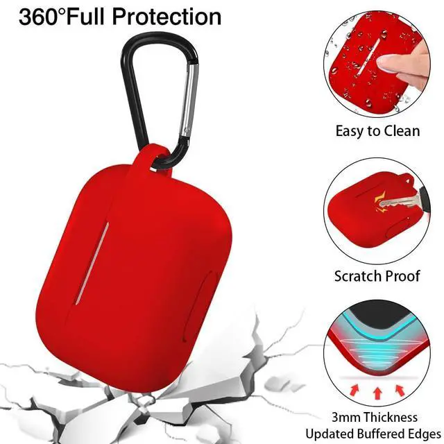 Alt view image 3 of 6 - for AirPods Pro 2nd/1st Case with Keychain, Red