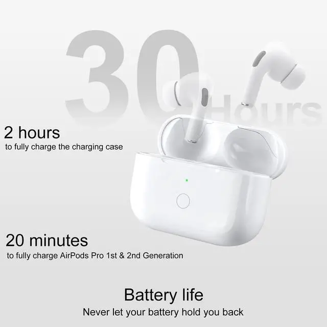 Alt view image 5 of 7 - Wireless Charging Case Compatible with Air Pod Pro 2nd & 1st Generation, Air Pod Pro 2 1 Charger Case Replacement with Bluetooth Pairing Sync Button