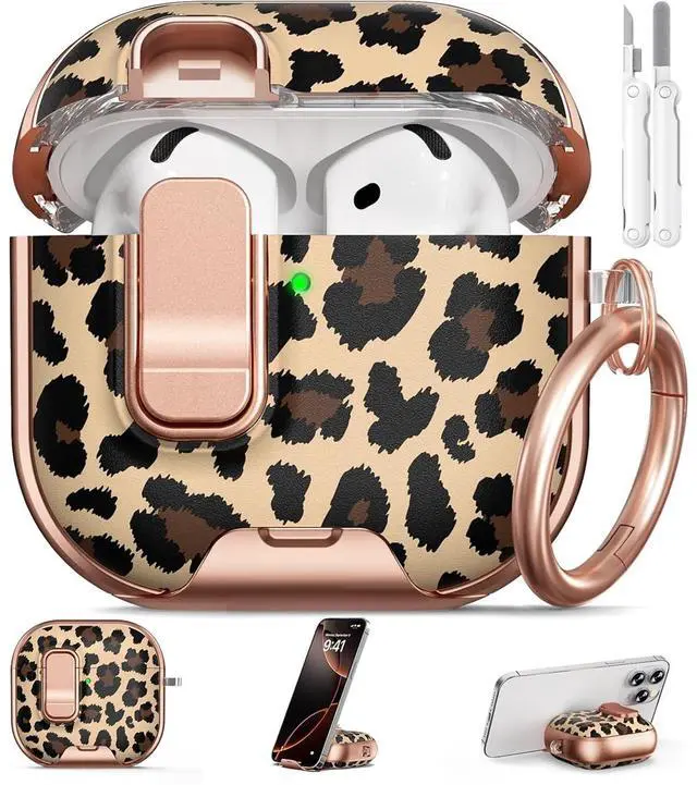 Main image of for AirPods 4 Case 2024 with Safety Lock - Leopard Print