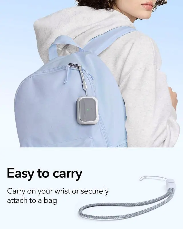 Alt view image 7 of 7 - for AirPods Pro 2 Case, Compatible with Airpods Pro Case 2nd / 1st Generation (2023/2022/2019), Compatible with MagSafe, Full Drop Protection Cover with Lanyard, Black