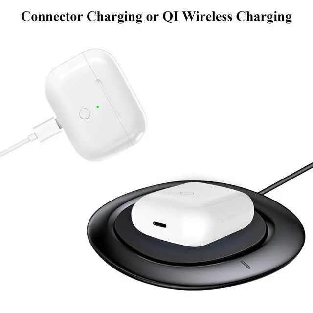 Alt view image 4 of 6 - Compatible for AirPods Pro Charging Case Replacement, Compatible for Wireless AirPods Pro Charger Case with Bluetooth Pairing Sync Button,660 mAh Internal Large Battery