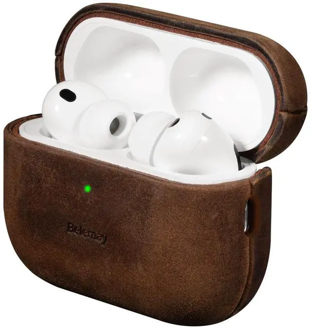 Main image of Handcrafted Crazy Horse Leather Case for AirPods Pro 3 (2025)