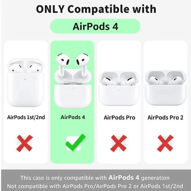 Alt view image 7 of 7 - for Airpods 4th Case Cover, Come with Cleaner Kit,Soft Skin Silicone Case Cover with Keychain, Full Protective Case for Men and Women, Compatible with AirPods 4th Generation Case,Sky Blue