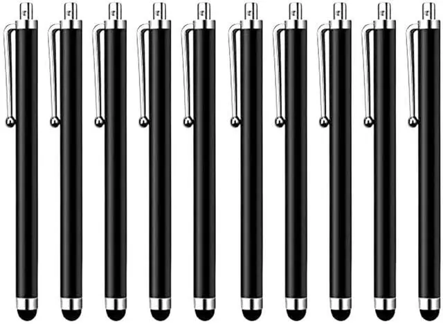 Main image of 10 Pack Stylus Pen for All capacitive Touch Screens Suitable for iPhone Ipad Samsung Galaxy Tablets Black