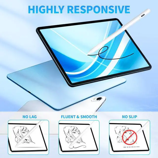 Alt view image 3 of 7 - Stylus Pen for Touchscreen, Compatible for Android & iOS Phones/Tablet, Fast Charge Universal Stylus Pen for i-Phone, i-Pad, Tab A9+, High Sensitivity & Precision Stylist Pencil for Writing/Drawing