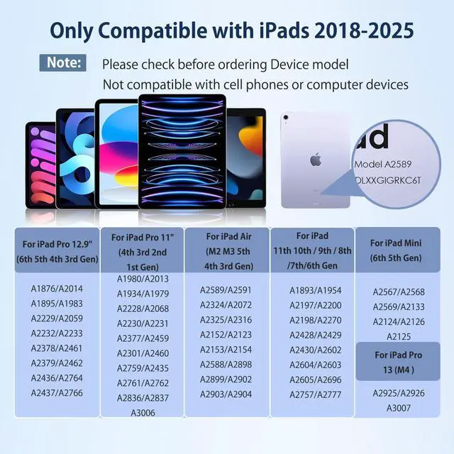 Alt view image 2 of 7 - Stylus Pen for Apple iPad 2018-2026 with Fast Charge Palm Rejection