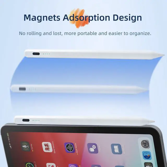 Alt view image 7 of 7 - Stylus Pen for Apple iPad 2018-2026 with Fast Charge Palm Rejection