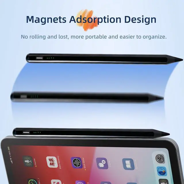 Alt view image 7 of 7 - Stylus Pen for Apple iPad 2018-2026 with Fast Charge Palm Rejection
