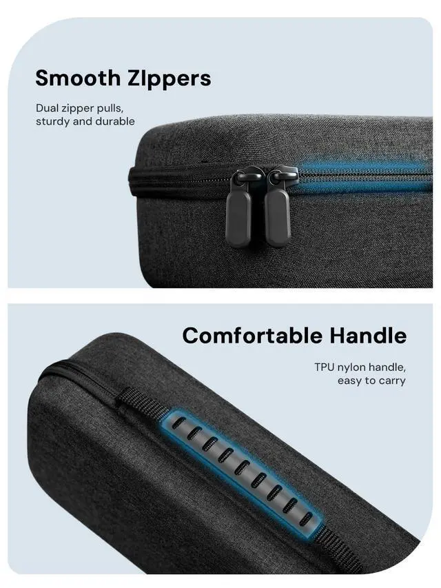 Alt view image 7 of 7 - Carrying Case for ROG Ally & Ally X 2025 | Portable Travel Gaming Handheld Bag with 2 Screen Protectors, 4 Thumb Grips, 10 SD Card Slots, Black