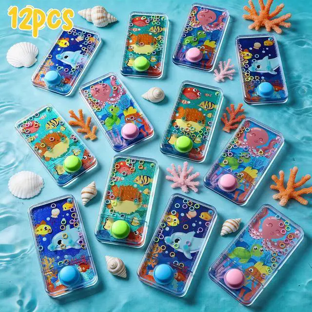 Alt view image 2 of 7 - 12 Pack Handheld Water Games for Kids, Water Ring Toss Handheld Games Under the Sea Party Favors Goodie Bag Stuffers Classroom Rewards for Boys Girls, Stress-Relief Car Games Travel Toys