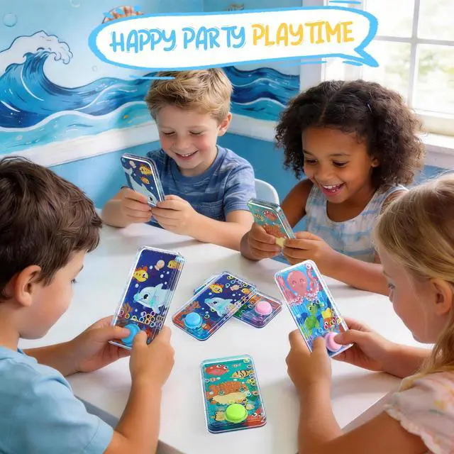 Alt view image 5 of 7 - 12 Pack Handheld Water Games for Kids, Water Ring Toss Handheld Games Under the Sea Party Favors Goodie Bag Stuffers Classroom Rewards for Boys Girls, Stress-Relief Car Games Travel Toys