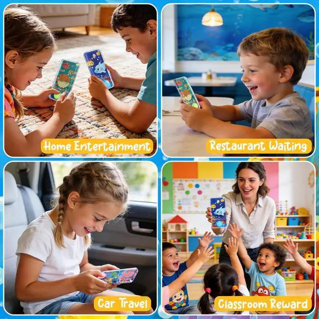 Alt view image 6 of 7 - 12 Pack Handheld Water Games for Kids, Water Ring Toss Handheld Games Under the Sea Party Favors Goodie Bag Stuffers Classroom Rewards for Boys Girls, Stress-Relief Car Games Travel Toys