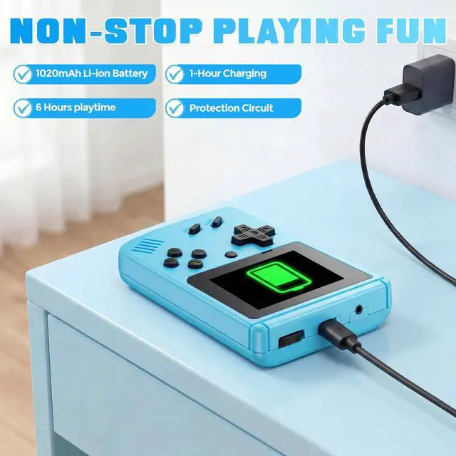 Alt view image 4 of 6 - Retro Handheld Game Console, Built-in 400 Classic Video Games, Portable Mini Video Gaming Emulator with 3.0" IPS Screen and Rechargeable Battery, Retro Gaming Device Player