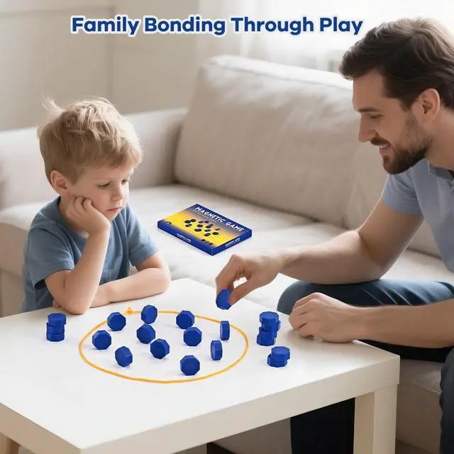 Alt view image 3 of 6 - Magnetic Chess Game with Full-Size Stones, Puzzle Strategy Games