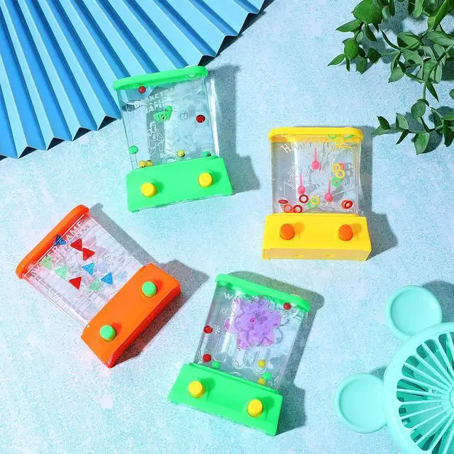 Alt view image 7 of 7 - 4 Pieces Water Games Handheld for Kid Small Retro Waterful Ring Toss Handheld Game Birthday Goodie Bags Stuffers School Classroom Prize Reward Pastime Car Toy Fidget for Boy Girl(Lovely Style)