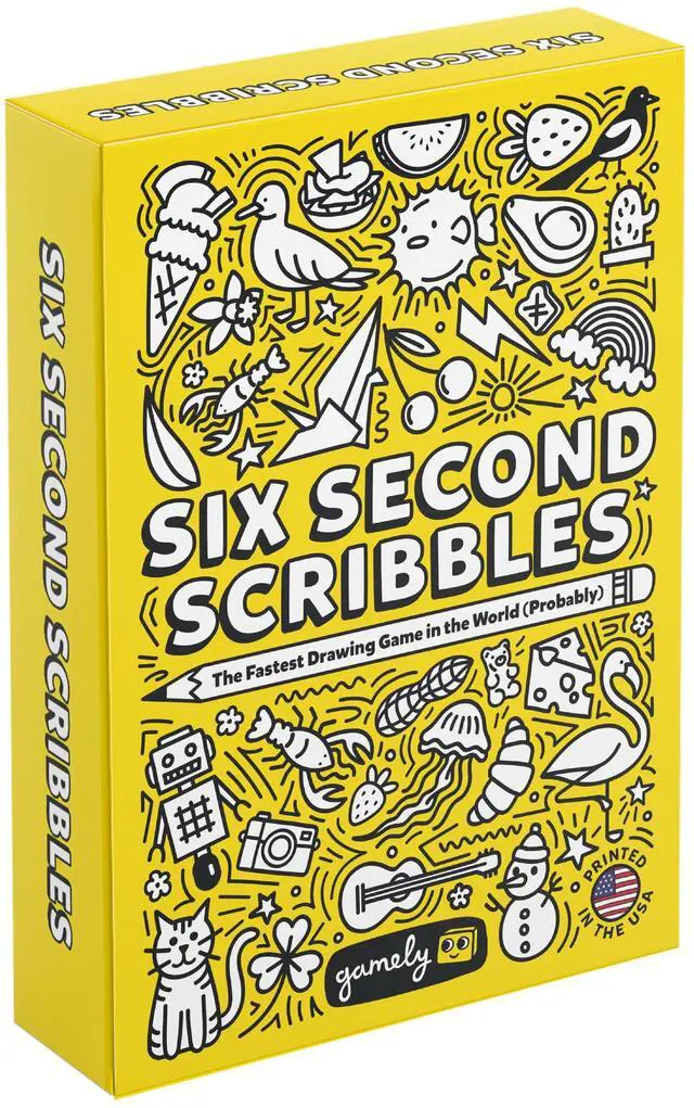 Main image of Six Second Scribbles: The frantically Fast and fantastically Fun Drawing Game | A Family Friendly Party Game for Children, Teens and Adults (New Edition)