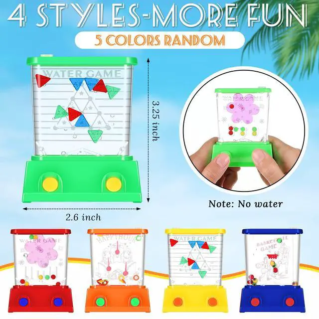 Alt view image 2 of 7 - 16Pcs Handheld Water Games Mini Arcade Fish Ring Toss Basketball, Water Ring Toss Handheld Toys for Kids Adults, Retro Games for Beach Toy Party