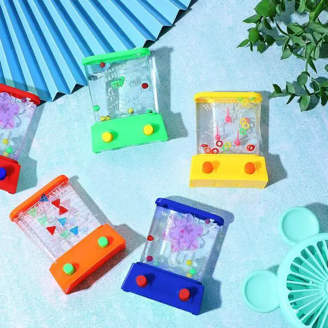 Alt view image 7 of 7 - 16Pcs Handheld Water Games Mini Arcade Fish Ring Toss Basketball, Water Ring Toss Handheld Toys for Kids Adults, Retro Games for Beach Toy Party