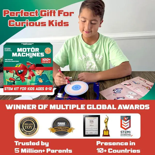 Alt view image 6 of 7 - 100+STEM Robotics Gift Kits for Ages 6-10-13 Boys Girls
