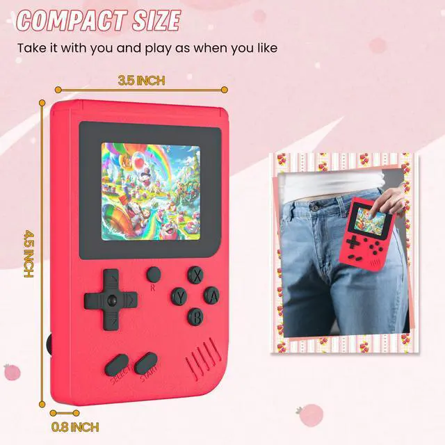 Alt view image 5 of 7 - Handheld Game Console Pre-Installed 400 Video Games Portable Retro Console
