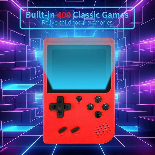 Alt view image 5 of 6 - Handheld Game Console,Portable Gaming System with 400+ Classic Games,3.0" LCD Screen,Retro Game Console Support TV Connection & 2 Players for Kids Adults