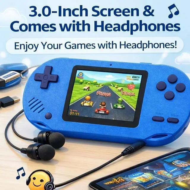 Alt view image 4 of 7 - Handheld Games for Kids, Built-in 300 Retro Handheld Video Games