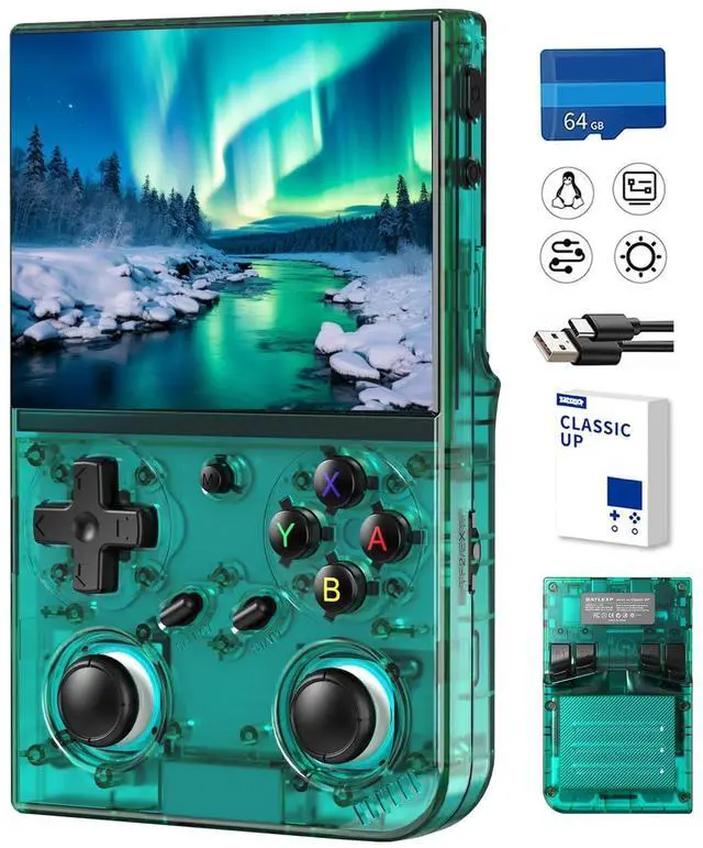Main image of Retro Handheld Game Console,Portable Game with 3.5 Inch IPS Screen,with 64G TF Card Pre-Installed 4353 Games Supports 5G WiFi Bluetooth HDMI and TV Output 35XXPRO