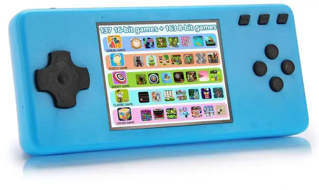 Main image of 32 Bit Handheld Game Console for Kids Adults, Preloaded 300 Retro Video Games, 3.0" Color Display Rechargeable Portable Gaming Player, Mini Electronic Travel Toy Gift for Boys Girls