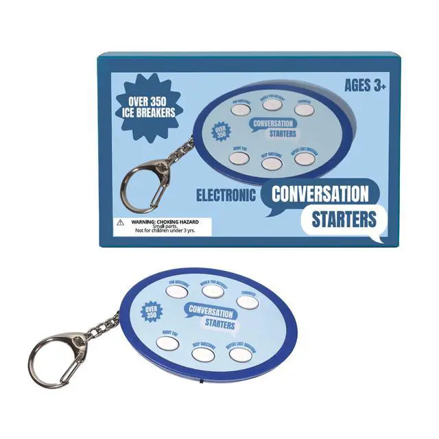 Alt view image 3 of 7 - 350+ Electronic Conversation Starters Keychain - Audio Ice Breaker Game with 350+ Questions - 5 Categories: Fun, Would You Rather, Deep Questions - Portable Family Conversation Cards & Table Topics