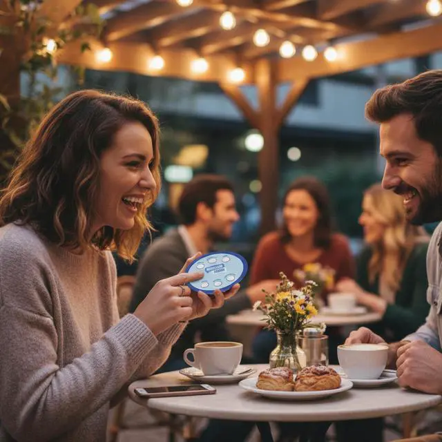 Alt view image 5 of 7 - 350+ Electronic Conversation Starters Keychain - Audio Ice Breaker Game with 350+ Questions - 5 Categories: Fun, Would You Rather, Deep Questions - Portable Family Conversation Cards & Table Topics