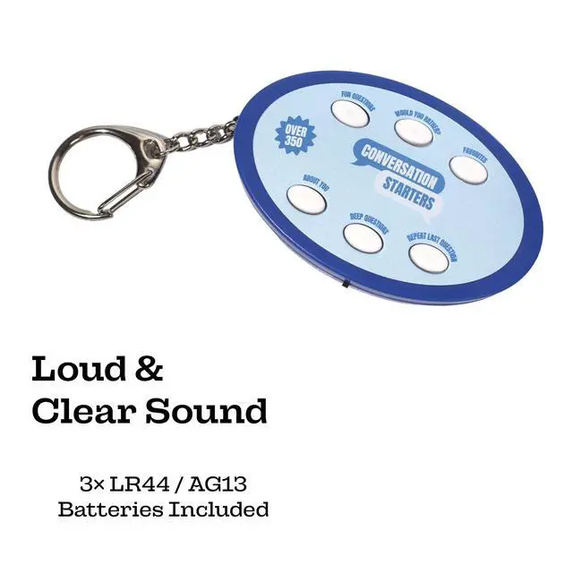 Alt view image 6 of 7 - 350+ Electronic Conversation Starters Keychain - Audio Ice Breaker Game with 350+ Questions - 5 Categories: Fun, Would You Rather, Deep Questions - Portable Family Conversation Cards & Table Topics