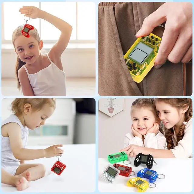 Alt view image 4 of 4 - 12pcs Video Game Party Favors, Mini Gaming Party Favors, Video Game Keychains, 8-bit Handheld, Birthday Party Supplies for Kids, Return Gifts for Birthday Party Decorations Supplies
