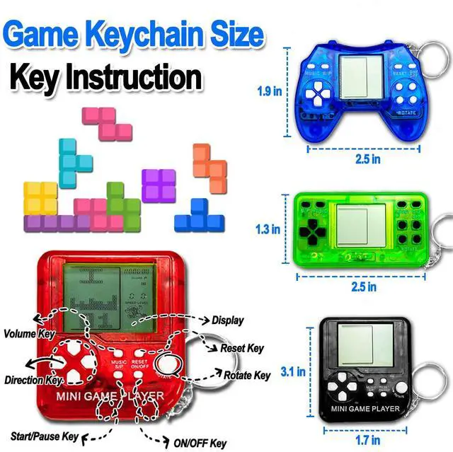 Alt view image 3 of 7 - 12 Pcs Video Game Party Favors for Kids, Mini Video Game Keychain as Return Gifts for Birthday Party, Classroom Prizes, Goodies Bags Stuffer