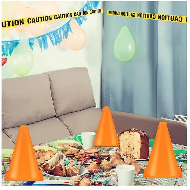 Alt view image 7 of 7 - 11pcs Construction Party Supplies Set with Mini Traffic Cones and Caution Tape for Construction Theme Birthday Party Decorations, Indoor and Outdoor Games Favors(9 Inch Tall,Solid)