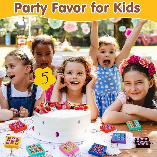Alt view image 2 of 7 - 16PCS Tic Tac Toe Game Keychains Party Favors for Kids 4-8 8-12