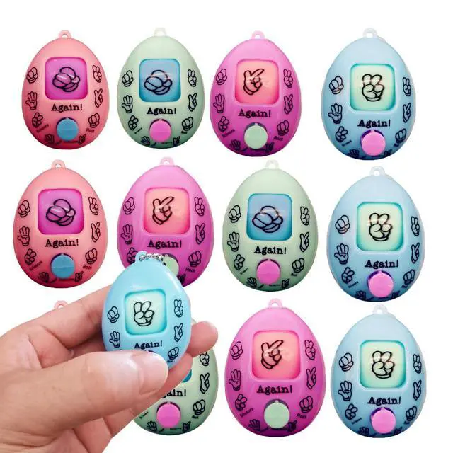 Alt view image 6 of 6 - 30 Pcs Bulk Guess Keychain Toys Goodie Bag Stuffer ,Classroom Birthday Party Favors,Rock Paper Scissors game Holiday Carnival Prizes