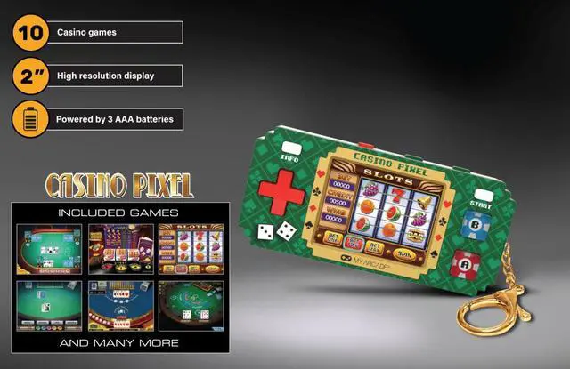Alt view image 2 of 3 - Casino Pixel: Casino Video Game, Casino Games, Portable Keychain Arcade, Poker, Slot Machine