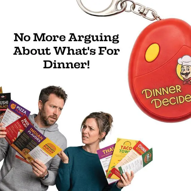 Alt view image 5 of 7 - Dinner Decider Electronic Keychain Food Decision Dice for Couples & Families | Date Night Electronic Dice Game with 20 Dinner Options | Fun Novelty Gift, Whats For Dinner, What to Eat Decider