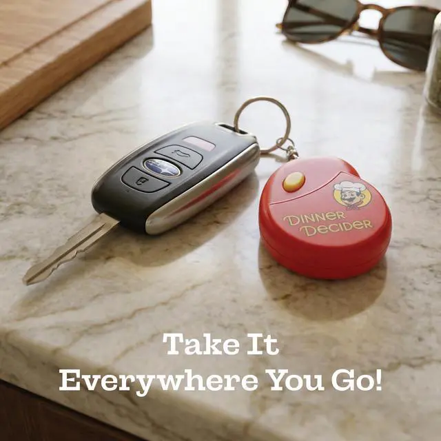 Alt view image 7 of 7 - Dinner Decider Electronic Keychain Food Decision Dice for Couples & Families | Date Night Electronic Dice Game with 20 Dinner Options | Fun Novelty Gift, Whats For Dinner, What to Eat Decider