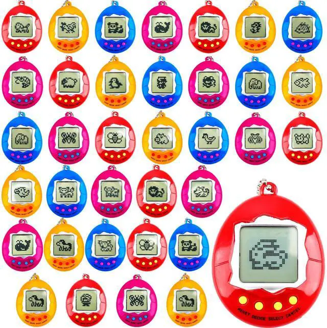 Main image of 36 Pcs Virtual Pet Keychains Electronic Digital Pets Keyring Retro Handheld Game Nostalgic 90s Toy Keychain for Kids Birthday Party Gifts Goodie Bag Fillers