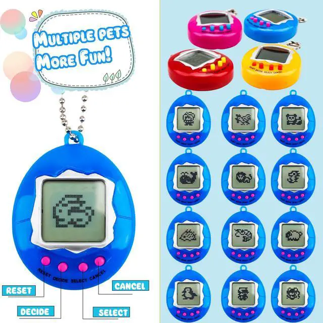 Alt view image 3 of 7 - 36 Pcs Virtual Pet Keychains Electronic Digital Pets Keyring Retro Handheld Game Nostalgic 90s Toy Keychain for Kids Birthday Party Gifts Goodie Bag Fillers