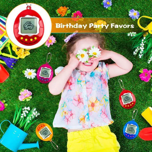 Alt view image 7 of 7 - 36 Pcs Virtual Pet Keychains Electronic Digital Pets Keyring Retro Handheld Game Nostalgic 90s Toy Keychain for Kids Birthday Party Gifts Goodie Bag Fillers
