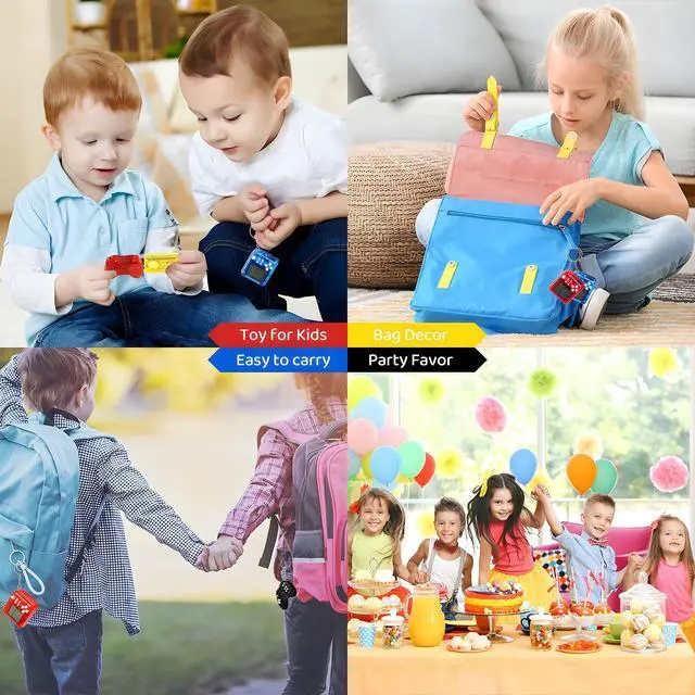 Alt view image 5 of 7 - 30Pcs Video Game Party Favors for Kids, Valentines Day Gifts Party Favors Video Game Keychain Birthday Party Supplies Return Gifts for Birthday Party Decorations Classroom Prizes