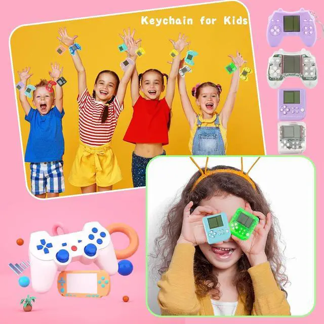 Alt view image 7 of 7 - 30Pcs Video Game Party Favors for Kids, Valentines Day Gifts Party Favors Video Game Keychain Birthday Party Supplies Return Gifts for Birthday Party Decorations Classroom Prizes