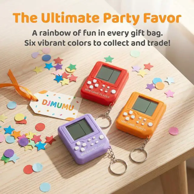 Alt view image 2 of 6 - 12Pcs Video Game Birthday Party Favors Keychains for Kids, School Parties & Video Game Themed Events